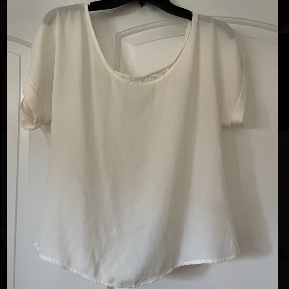 White Flower Lace Blouse